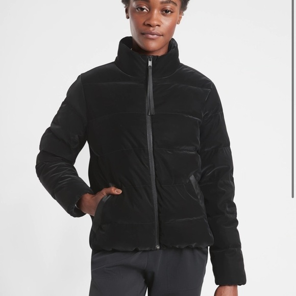 Athleta Venice Velvet Down Jacket - Picture 1 of 14